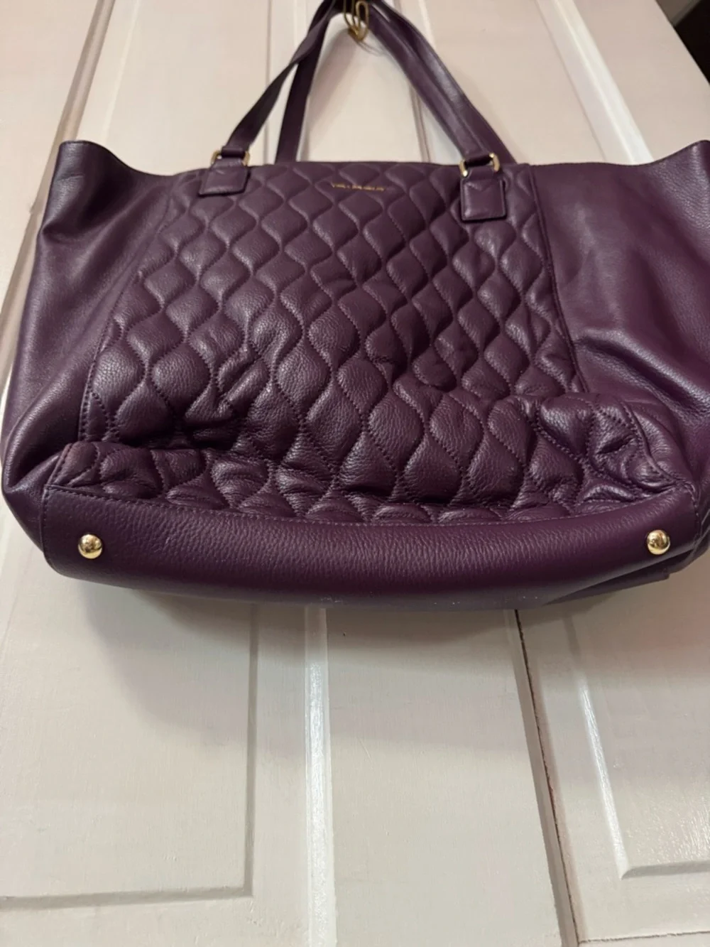 Vera Bradley Quilted Tote in Plum